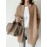 Women's Elegant Long Cardigan Sweater with Button Front Placket & Drop Shoulder Sleeves - Soft Winter Coat, Regular Length Fall/Winter Outerwear (No Chest Padding/) - Casual to Office Wear for Layering over Dresses, Blouses & Trousers