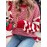 Women's Red & White Striped Sweater - Soft Stretchy Crewneck Sweater with Black Piping & Horizontal Stripes, Elegant Winter Sweater for Christmas Parties, Family Gatherings, Cozy Holiday Outfits (Pink/Beige/Brown/Navy) - Versatile