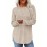 Women's Oversized Cable Sweater - All-Season Loose Fit Crew Neck Button-Front Pullover with High-Low Curved Hem, Solid Color Casual Sweaters (Machine Washable, 95% /5% Spandex) for Fall/Winter/Summer Layering