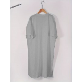 Plus Size Women's Faith Dress - 100% Breathable Short Sleeve A-Line Dress with 