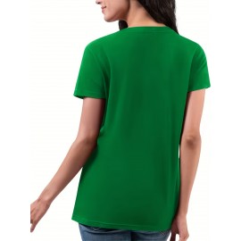 Women's 100% Coffee Lover's T-Shirt - Funny Coffee Cup & Beans Print with Cappuccino, Latte, Mocha, Espresso & Turkish Coffee Design - Casual Loose Fit Short Sleeve Round Neck Green & White Coffee-Themed Apparel for Casual Attire & Coffee Lovers Gift