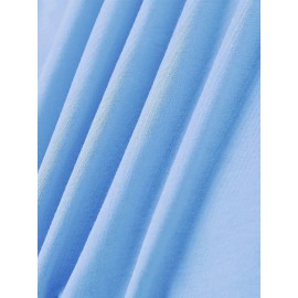 Women's Turquoise Blue Short Sleeve T-Shirt - Soft Pure Round Neck Top with Chicken Print (Hens & Bow Tie Design) - Casual & Party Wear for Spring Summer Fall - Comfortable Colors Everyday Blouse