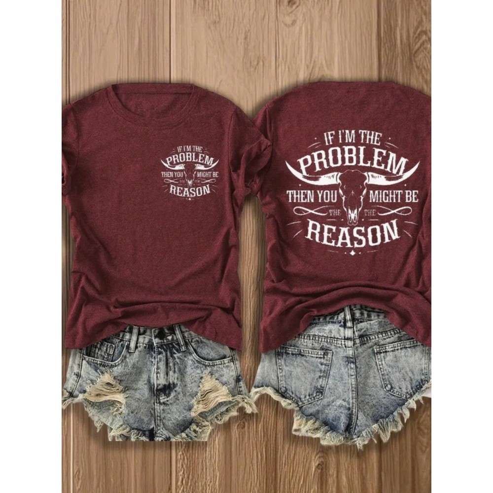 Fashion Letter Anime Print Women's Round Neck Pure T-Shirt, Simple Design Comfortable Breathability for Casual Wear Versatile Natural Style Summer Party Essential Local Shipping, Japanese Style Clothes Women