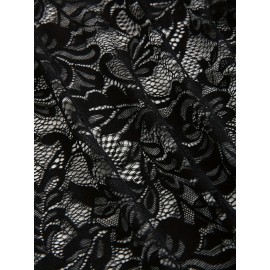 Plus Size, European and American Fashion Women's Spring-Summer New Arrival Chiffon Butterfly Sleeve Contrast Lace Bolero Shoulder Top Oversized Cardigan