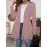 Plus Size - Plus Size, Plus Size Women'S Elegant Floral Print Cardigan - Lightweight Breathable Stretchy Long Sleeve Open Front Sweater with Pastel Pink & Multicolor Floral Design, Spring/Autumn Casual Outerwear for Women